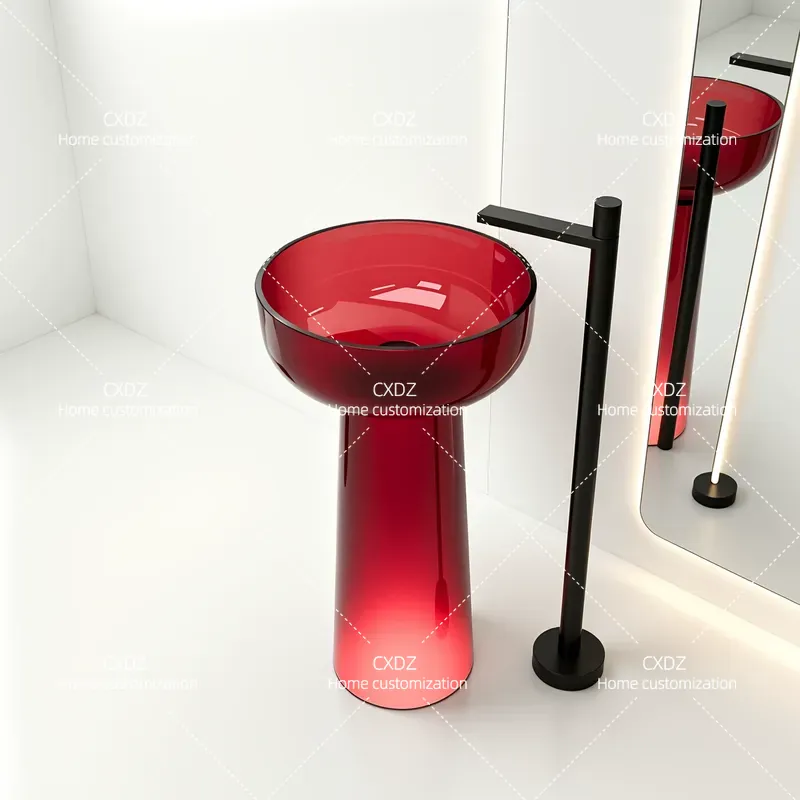 Lavatório de Coluna Integrado  - Resin Art Floor avaliação e preço