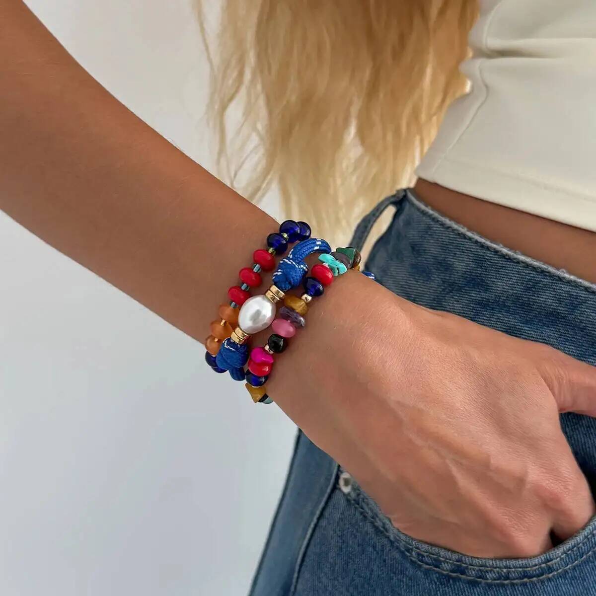 KunJoe Conjunto de 3 Pulseiras - Resin Art Watch avaliação e preço