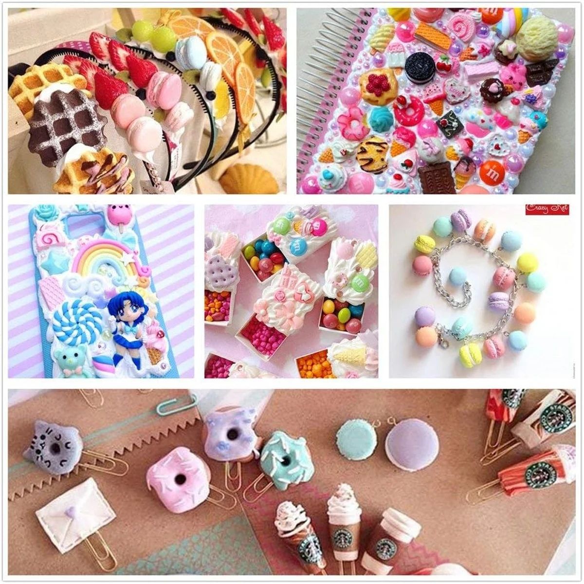 30 pçs aleatório doces slime e - Resin Art Materials avaliação e preço