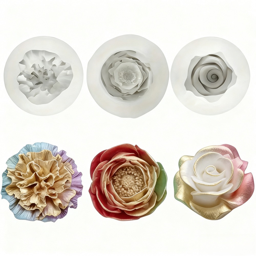 Conjunto de 3 Moldes de Silico - Resin Art Design For Wedding avaliação e preço