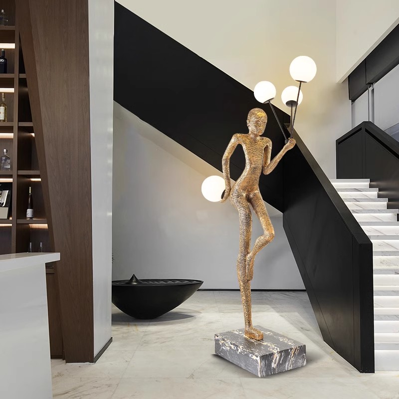 Sala de estar lâmpada chão art - Resin Art Floor avaliação e preço