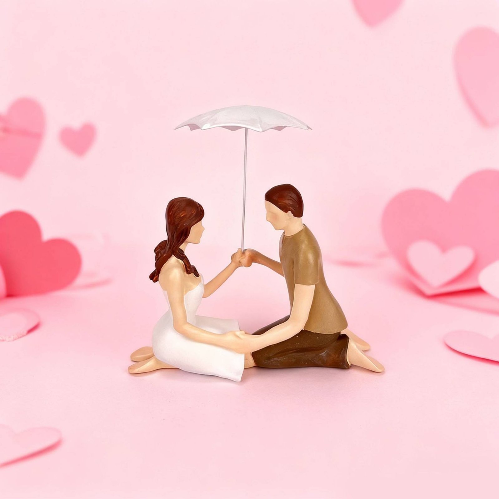 Estátua de Casal Sob um Guarda - Resin Art Design For Wedding avaliação e preço